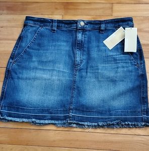 Michael Kors Vintage Wash Denim Mini Skirt, Size 12, BNWT